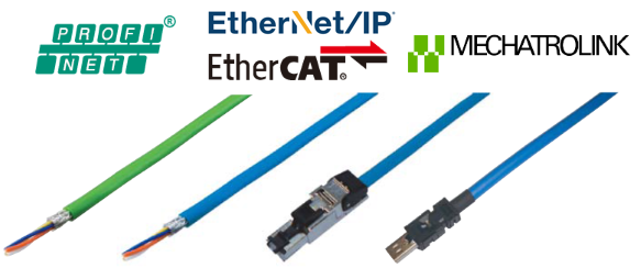 「PROFI net 」「EtherCAT」「EtherNet/IP」「MECHATROLINK-III」ケーブル